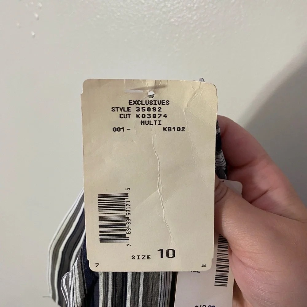 Jones & Co Size 10 90s Flowy Striped Ladies Pants - Picture 7 of 8